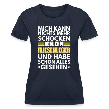 Non-shockable tiler - Women's Functional T-Shirt - navy - Front - AI Model Female 172 light (172cm)