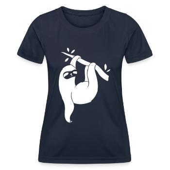 Sloth Chill Relax Relax Temps de sortie - T-shirt sport Femme - bleu marine - Devant - AI Model Female 172 light (172cm)