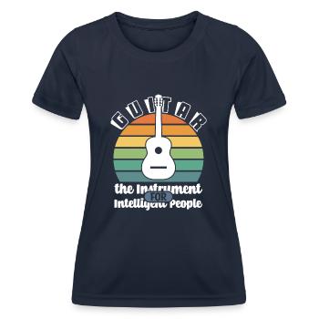 Gitarre intelligente Menschen - Frauen Funktions-T-Shirt - Navy - Vorne - AI Model Female 172 light (172cm)