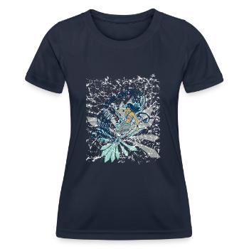 Indian - Frauen Funktions-T-Shirt - Navy - Vorne - AI Model Female 172 light (172cm)