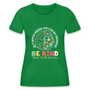 Sensibilisation à la santé mentale Dépression Suicide Prévenir - T-shirt sport Femme - vert - Devant - AI Model Female 172 dark (172cm)