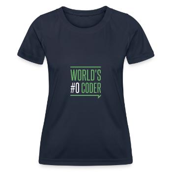 Programmeur - créateurs codeurs monde #0 codeur - T-shirt sport Femme - bleu marine - Devant - AI Model Female 172 light (172cm)
