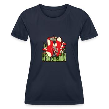 Morels Mushroom Picker Mushroom Farmer Mushroom - T-shirt sport Femme - bleu marine - Devant - AI Model Female 172 light (172cm)