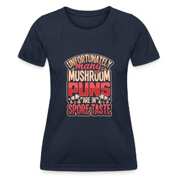 Morels Mushroom Picker Mushroom Farmer Mushroom - T-shirt sport Femme - bleu marine - Devant - AI Model Female 172 light (172cm)