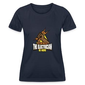 Électricien Ingénieur électricien monteur de lignes Électricien - T-shirt sport Femme - bleu marine - Devant - AI Model Female 172 light (172cm)