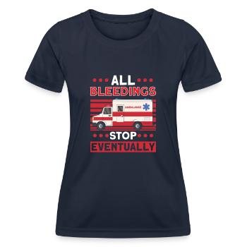 Paramedic First Responder Ambulance Driver - Women's Functional T-Shirt - navy - Front - AI Model Female 172 light (172cm)