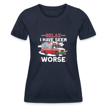 Paramedic First Responder Ambulance Driver - Women's Functional T-Shirt - navy - Front - AI Model Female 172 light (172cm)
