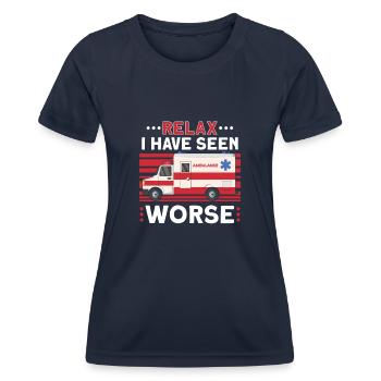 Paramedic First Responder Ambulance Driver - Women's Functional T-Shirt - navy - Front - AI Model Female 172 light (172cm)