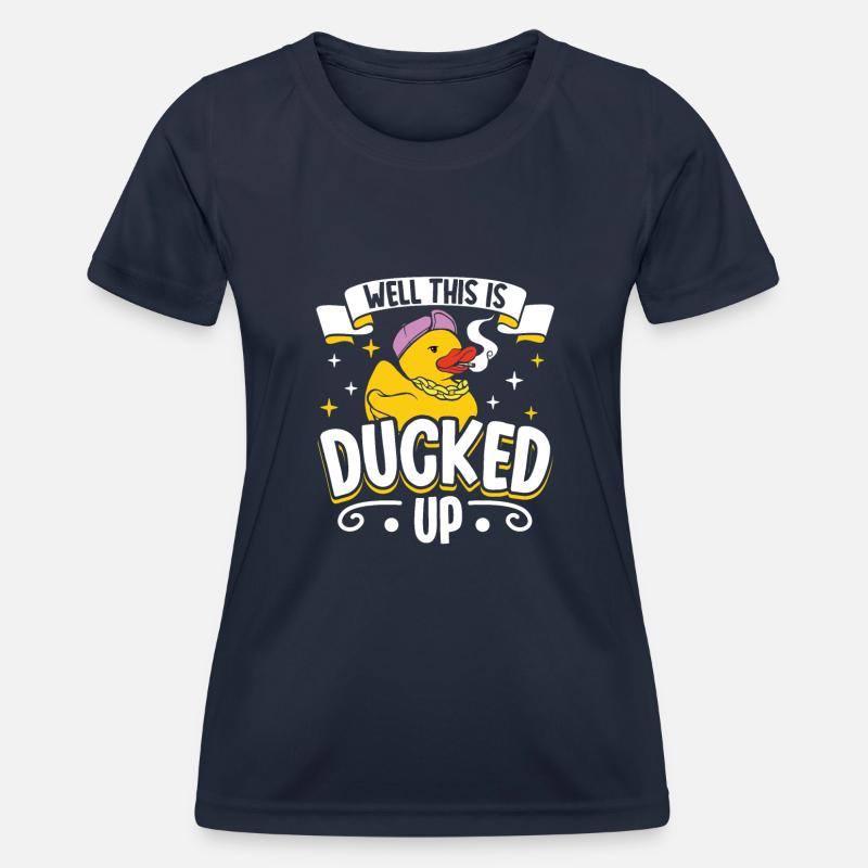 Rubber Ducks Duck Duck Lovers Bathroom - Women's Functional T-Shirt - navy