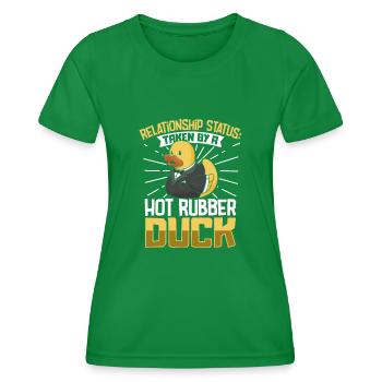 Gummiente Gummienten Entenliebhaber Badezimmer - Frauen Funktions-T-Shirt - Kelly Green - Vorne - AI Model Female 172 dark (172cm)