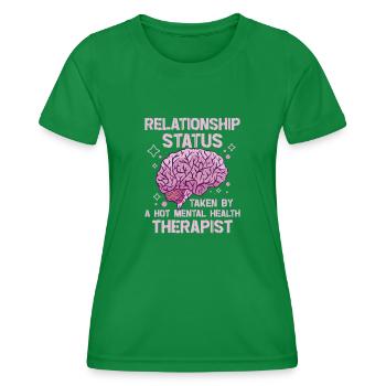 Sensibilisation à la santé mentale Dépression Prévention du suicide - T-shirt sport Femme - vert - Devant - AI Model Female 172 dark (172cm)