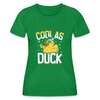 Gummiente Gummienten Entenliebhaber Badezimmer - Frauen Funktions-T-Shirt - Kelly Green - Vorne - AI Model Female 172 dark (172cm)