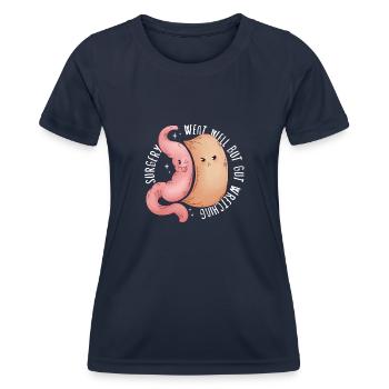 Sleeve gastrectomy sleeve gastrectomy - Women's Functional T-Shirt - navy - Front - AI Model Female 172 light (172cm)