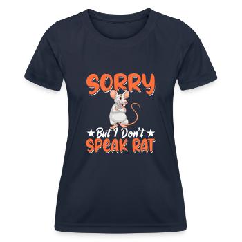 Rat Lover Rat Pet Rodent Mouse Rat Lady - Frauen Funktions-T-Shirt - Navy - Vorne - AI Model Female 172 light (172cm)