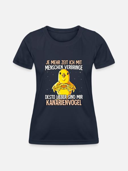 Kanarienvogel - Frauen Funktions-T-Shirt - Navy
