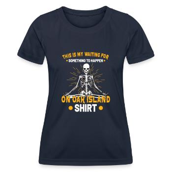 Oak Island Schatzsuche Geheimnis Von Oak Island - Frauen Funktions-T-Shirt - Navy - Vorne - AI Model Female 172 light (172cm)