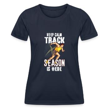 Athlétisme Athlétisme Coureurs Course Cadeau - T-shirt sport Femme - bleu marine - Devant - AI Model Female 172 light (172cm)