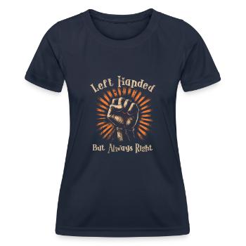 Gaucher gaucher gaucher gaucher copain - T-shirt sport Femme - bleu marine - Devant - AI Model Female 172 light (172cm)