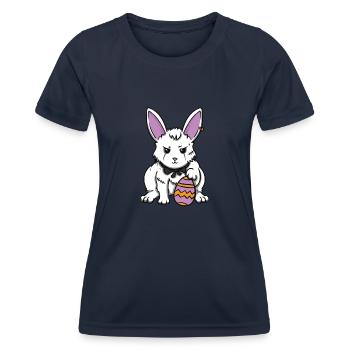 Lapin gothique Lapin gothique Gothique Pâques Emo Goth - T-shirt sport Femme - bleu marine - Devant - AI Model Female 172 light (172cm)