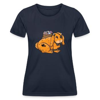 Lapin gothique Lapin gothique Gothique Pâques Emo Goth - T-shirt sport Femme - bleu marine - Devant - AI Model Female 172 light (172cm)