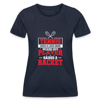 Tennisspieler - Frauen Funktions-T-Shirt - Navy - Vorne - AI Model Female 172 light (172cm)