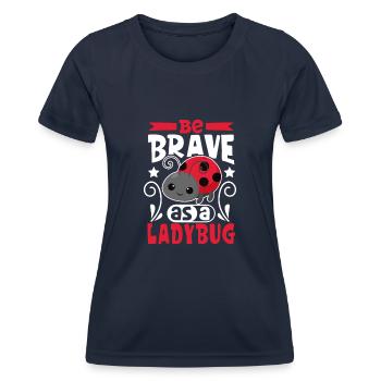 Coccinelle Coccinelle Entomologie Insectes - T-shirt sport Femme - bleu marine - Devant - AI Model Female 172 light (172cm)