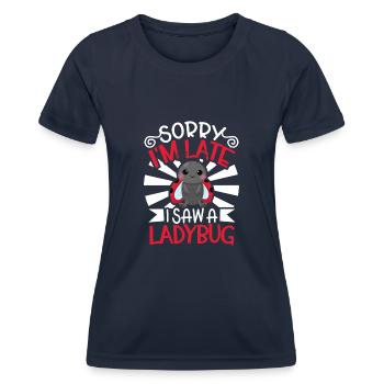 Coccinelle Coccinelle Entomologie Insectes - T-shirt sport Femme - bleu marine - Devant - AI Model Female 172 light (172cm)