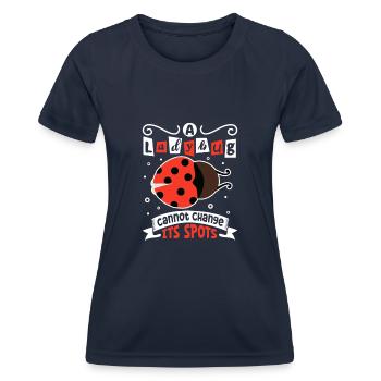 Coccinelle Coccinelle Entomologie Insectes - T-shirt sport Femme - bleu marine - Devant - AI Model Female 172 light (172cm)