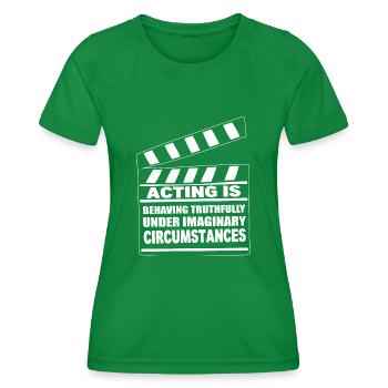 Lustiger Schauspieler - Frauen Funktions-T-Shirt - Kelly Green - Vorne - AI Model Female 172 dark (172cm)