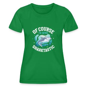 Shark Ocean Predator Plongée sous-marine - T-shirt sport Femme - vert - Devant - AI Model Female 172 dark (172cm)