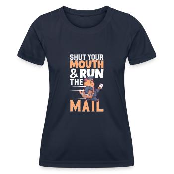 Commis des postes Postlady Postman Post Office - T-shirt sport Femme - bleu marine - Devant - AI Model Female 172 light (172cm)