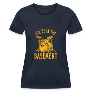 Ich werde im Keller sein - Frauen Funktions-T-Shirt - Navy - Vorne - AI Model Female 172 light (172cm)