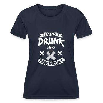 Ich bin nicht betrunken, ich habe Parkinson - Frauen Funktions-T-Shirt - Navy - Vorne - AI Model Female 172 light (172cm)