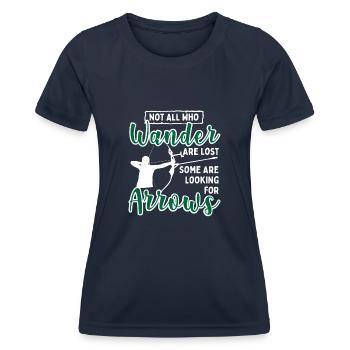 Nicht alle, die wandern, sind verloren Einige such - Frauen Funktions-T-Shirt - Navy - Vorne - AI Model Female 172 light (172cm)