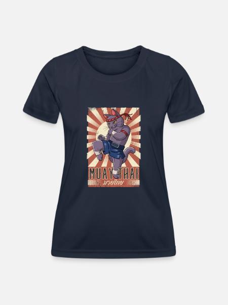 Muay Thai - Frauen Funktions-T-Shirt - Navy