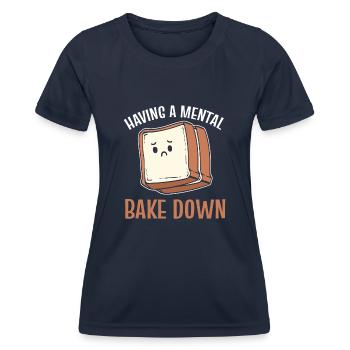 boulanger, pâtissier - T-shirt sport Femme - bleu marine - Devant - AI Model Female 172 light (172cm)