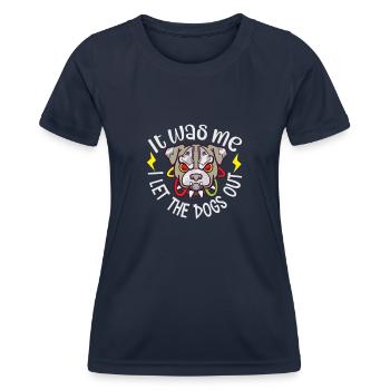french bulldog english bulldog dog lover bulldog - Frauen Funktions-T-Shirt - Navy - Vorne - AI Model Female 172 light (172cm)