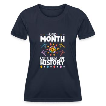 Afro Black Girl Pride Afro Girl Afrocentric - Women's Functional T-Shirt - navy - Front - AI Model Female 172 light (172cm)