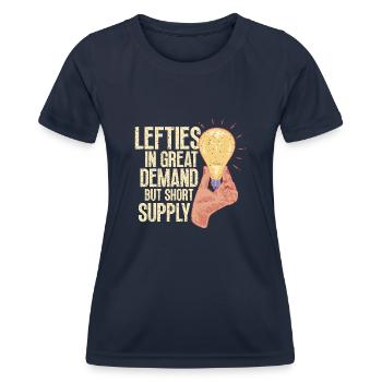 Gaucher gaucher gaucher gaucher copain - T-shirt sport Femme - bleu marine - Devant - AI Model Female 172 light (172cm)