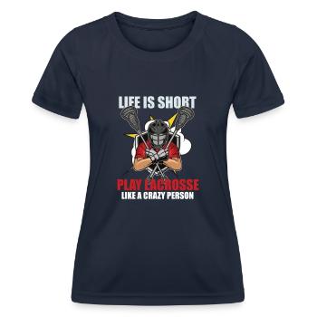Lacrosse player Lacrosse trainer Lax Player - Women's Functional T-Shirt - navy - Front - AI Model Female 172 light (172cm)