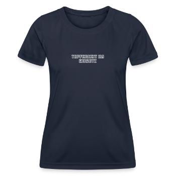 Feuerwehr - Tapferkeit im Einsatz - Frauen Funktions-T-Shirt - Navy - Vorne - AI Model Female 172 light (172cm)