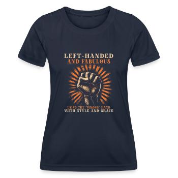 Gaucher gaucher gaucher gaucher copain - T-shirt sport Femme - bleu marine - Devant - AI Model Female 172 light (172cm)