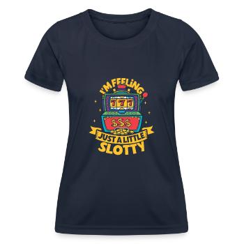 Poker Casino Joueur de Poker Jeu Roulette Cadeau - T-shirt sport Femme - bleu marine - Devant - AI Model Female 172 light (172cm)