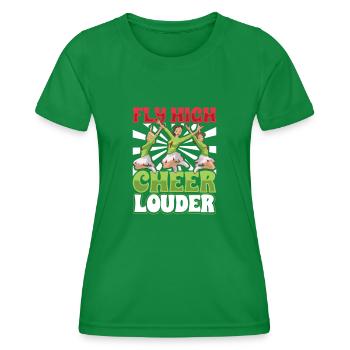 Tenue de pom-pom girl - T-shirt sport Femme - vert - Devant - AI Model Female 172 dark (172cm)