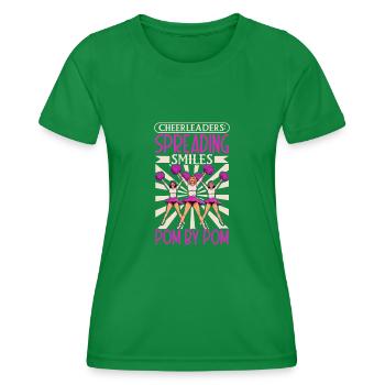 Tenue de pom-pom girl - T-shirt sport Femme - vert - Devant - AI Model Female 172 dark (172cm)