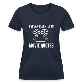 Cooler Filmemacher Filmkritik - Frauen Funktions-T-Shirt - Navy - Vorne - AI Model Female 172 light (172cm)