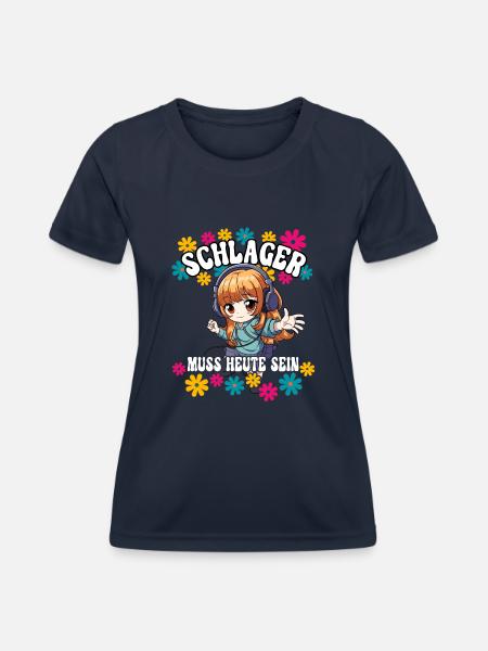 Schlager - Frauen Funktions-T-Shirt - Navy
