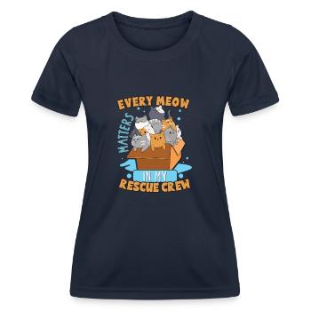 Animal RESCUE ANIMAL RIGHTS RESCUE Animal ADOPTION - Frauen Funktions-T-Shirt - Navy - Vorne - AI Model Female 172 light (172cm)