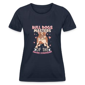 french bulldog english bulldog dog lover bulldog - Frauen Funktions-T-Shirt - Navy - Vorne - AI Model Female 172 light (172cm)