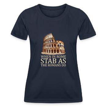 Jules César Histoire romaine Empire romain - T-shirt sport Femme - bleu marine - Devant - AI Model Female 172 light (172cm)